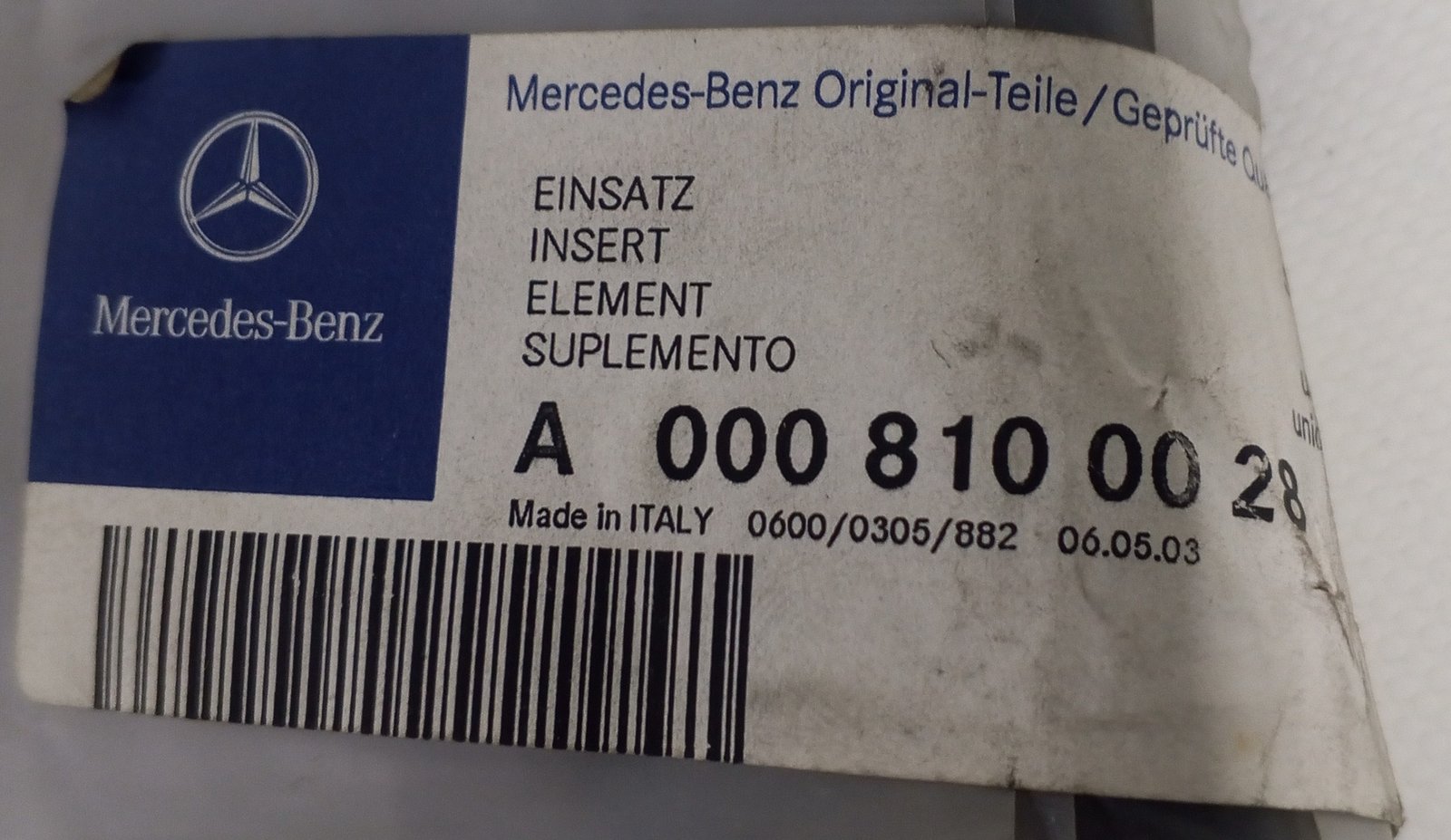 A 000 810 00 28 Mercedes-Benz Insert Element Genuine OEM - Image 6