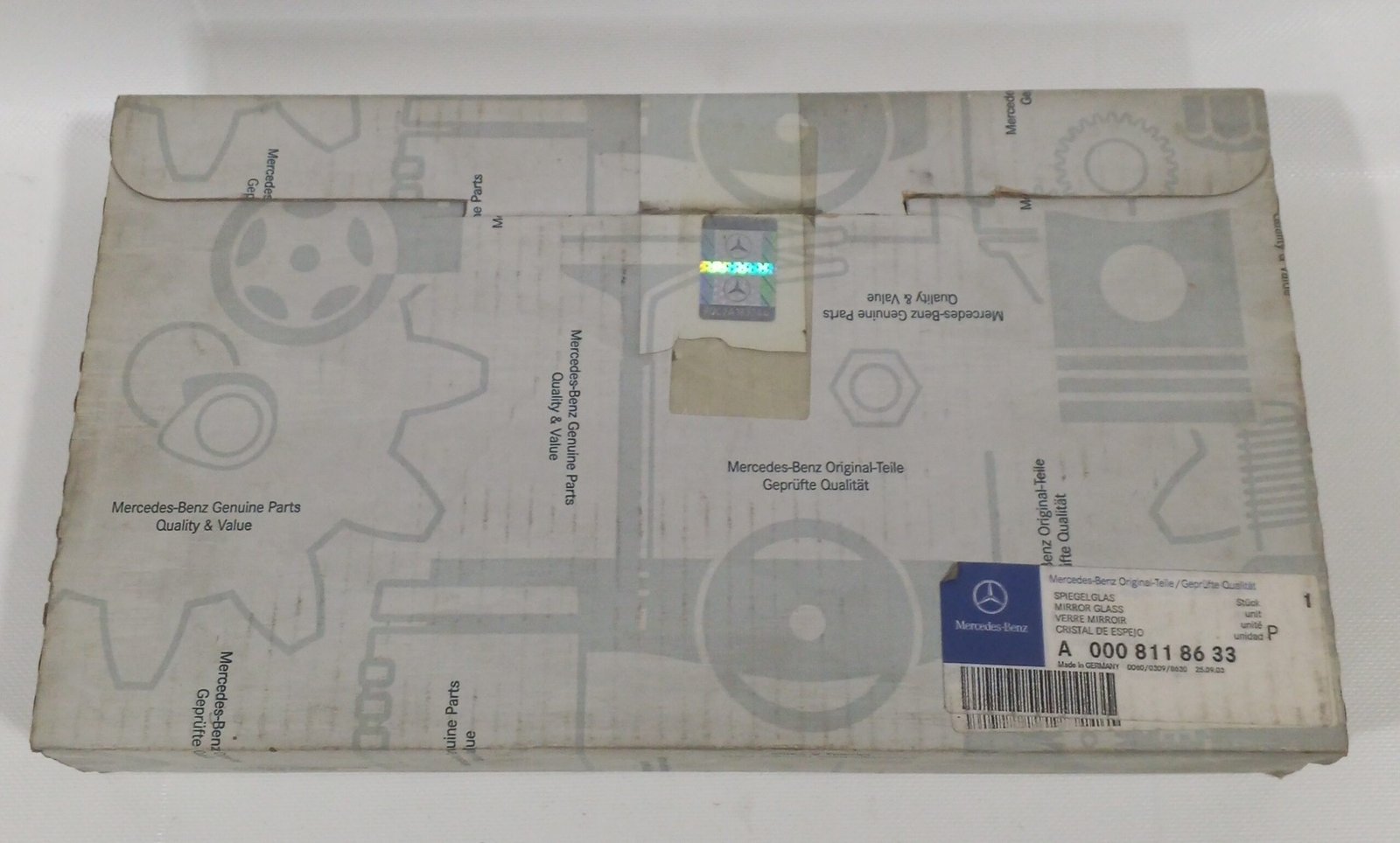 A 000 811 86 33 Mercedes-Benz Mirror Glass Genuine OEM