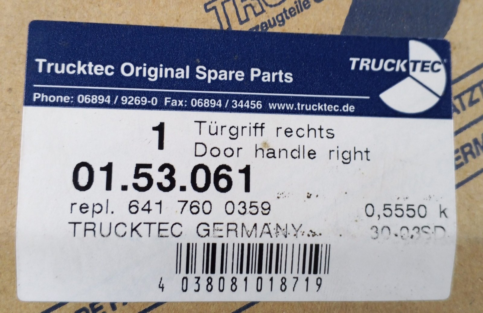01.53.061 Trucktec A 641 760 03 59 Door Handle Right Mercedes - Image 4