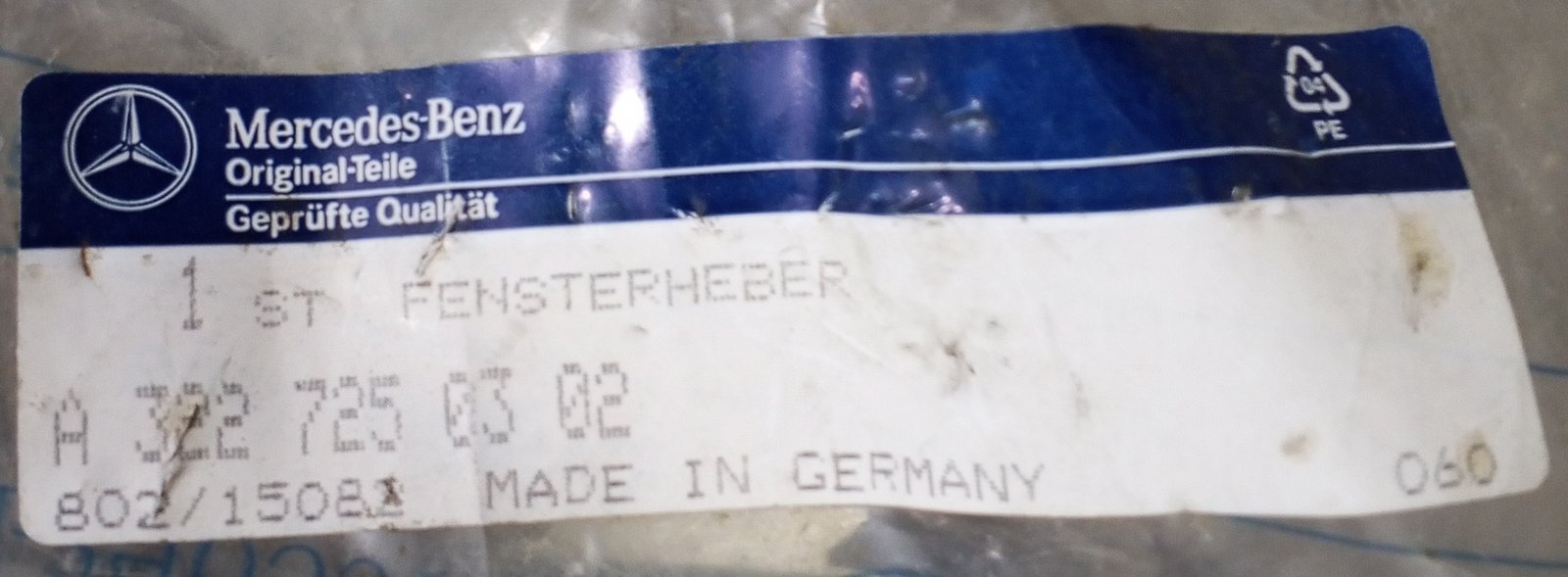 A 322 725 03 02 Mercedes Window Regulator Genuine OEM - Image 4