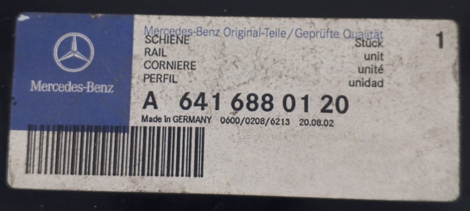 A 641 688 01 20 Mercedes Rail Genuine OEM Body Support - Image 3