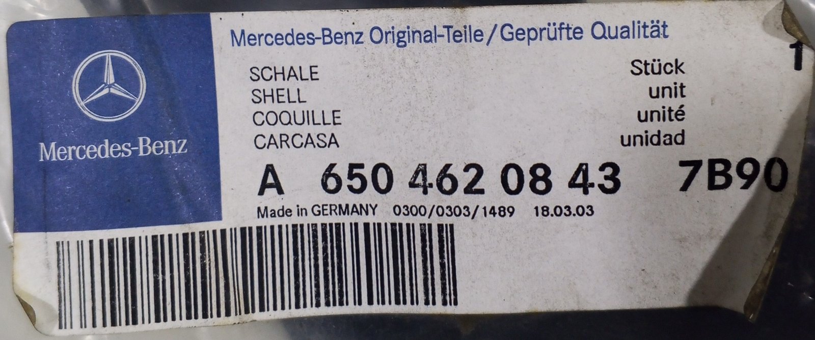 A 650 462 08 43 Shell Cover Mercedes-Benz Genuine - Image 4