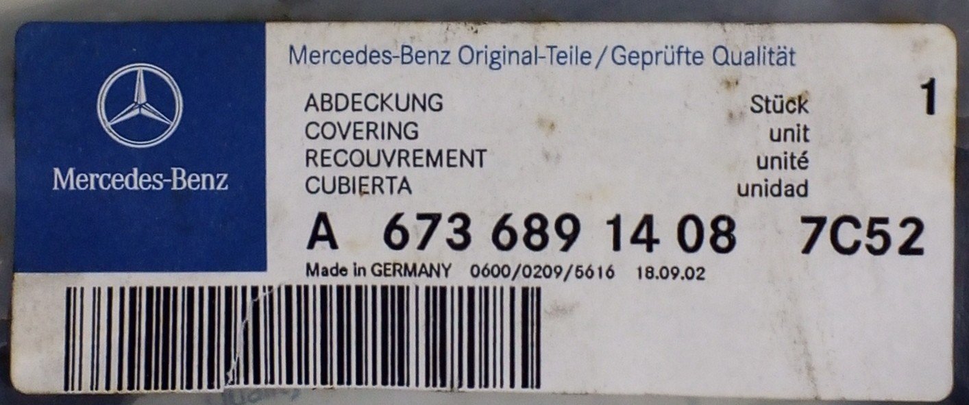 A 673 689 14 08 Mercedes Cover Genuine OEM Panel - Image 4