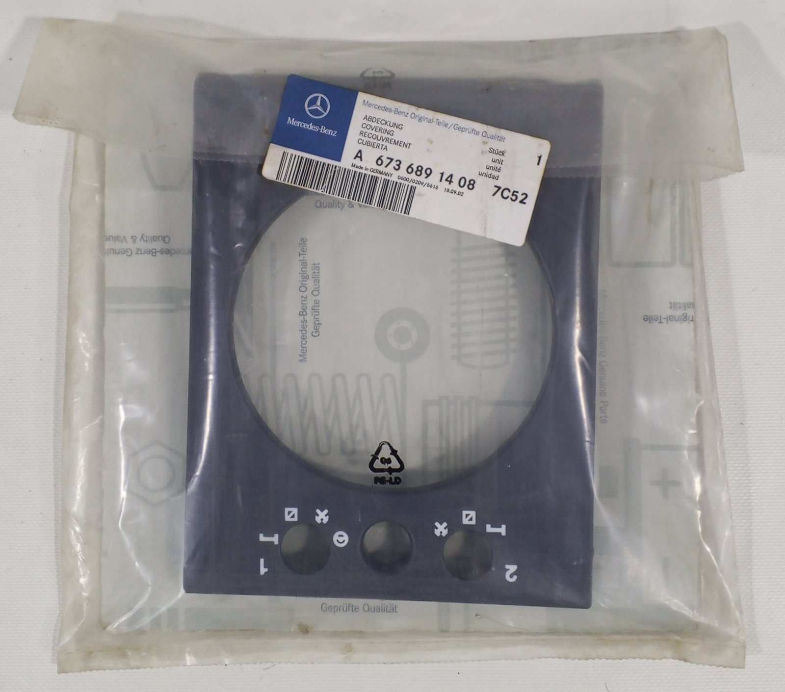 A 673 689 14 08 Mercedes Cover Genuine OEM Panel