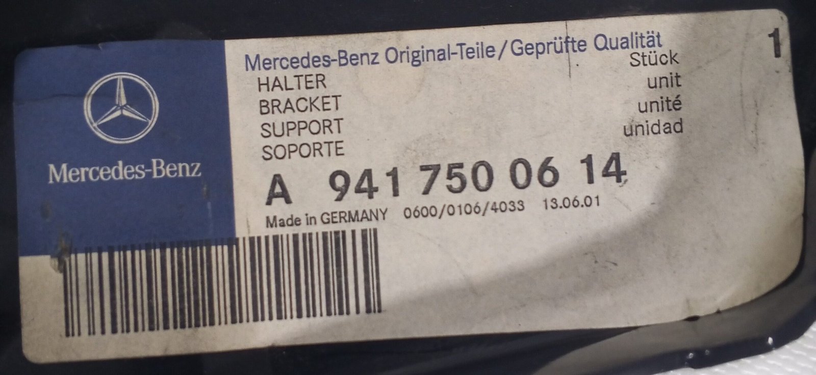 A 941 750 06 14 Mercedes Bracket OEM - Image 3