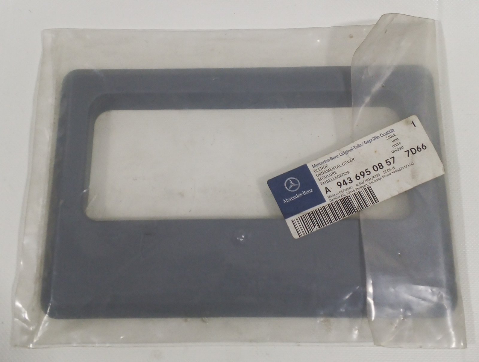 A 943 695 08 57 Mercedes-Benz Ornamental Cover Genuine OEM Truck Body Trim