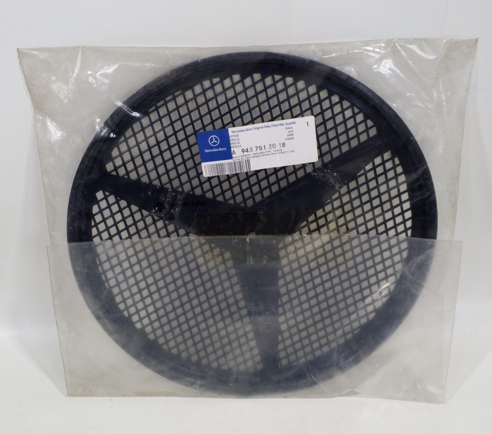 A 943 751 20 18 Mercedes-Benz Truck Front Grille Genuine OEM