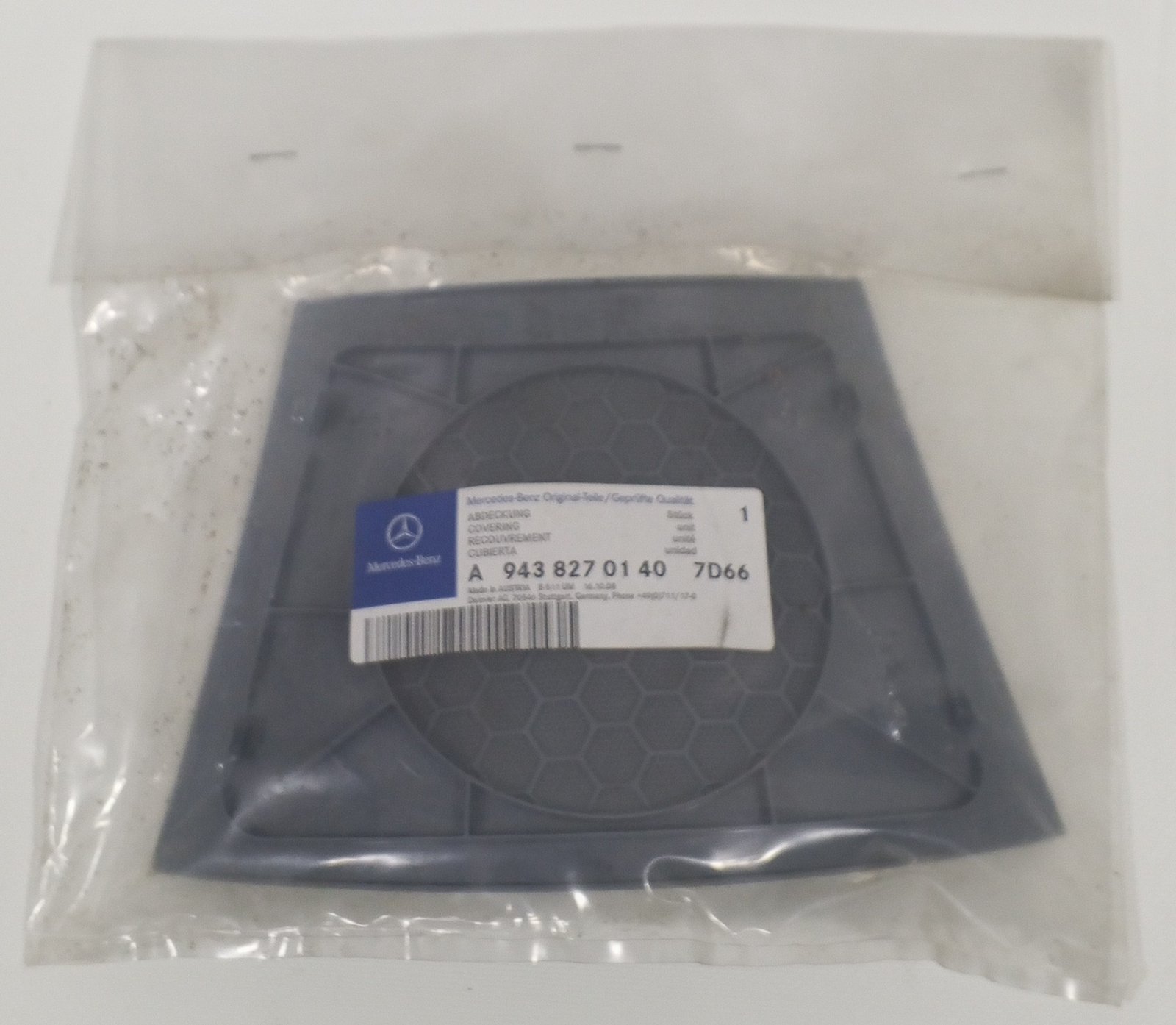 A 943 827 01 40 Mercedes-Benz Cover Genuine OEM Truck Covering