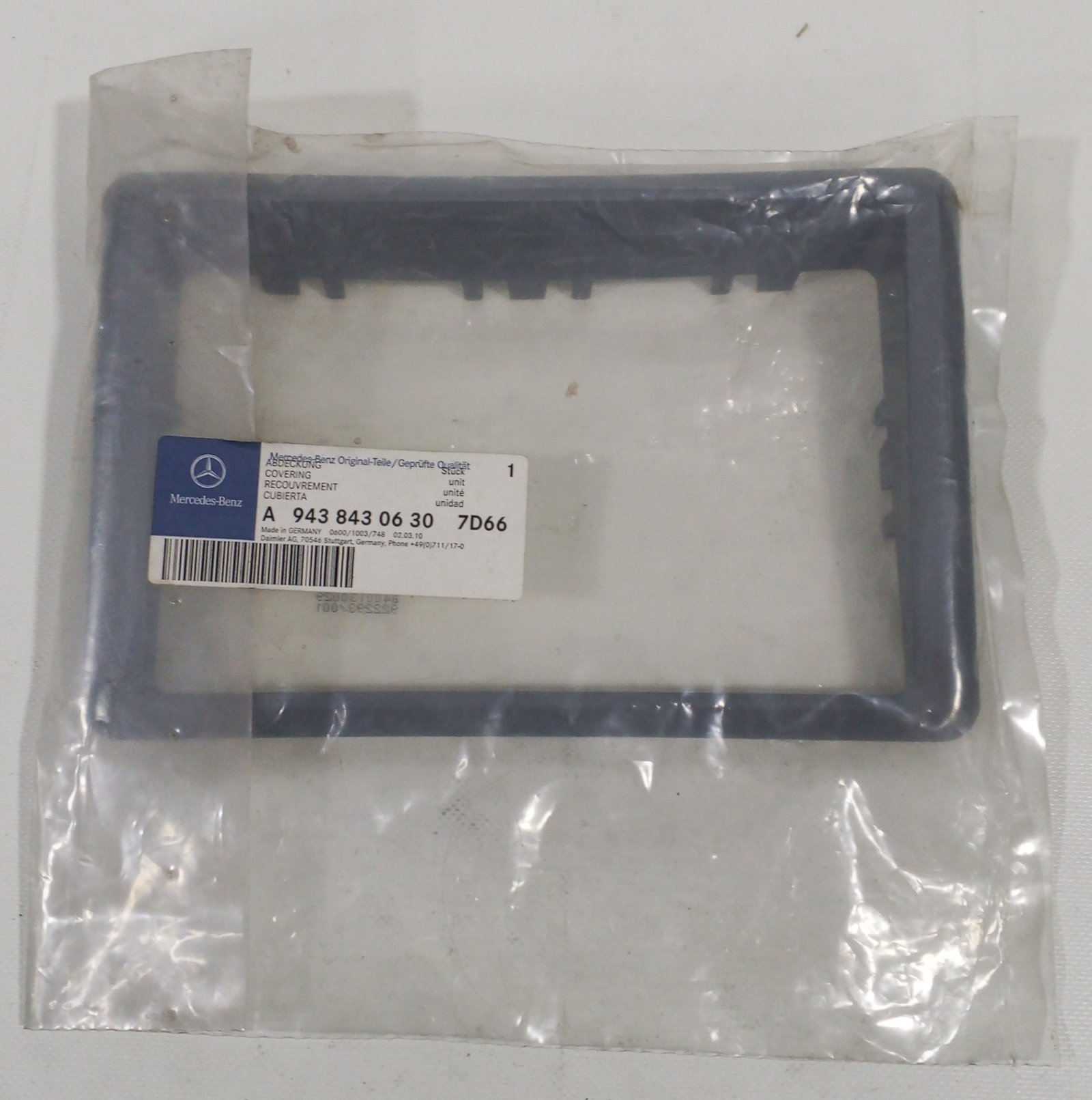 A 943 843 06 30 Mercedes-Benz Cover Genuine OEM Truck Part