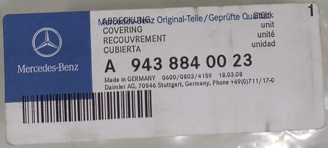 A 943 884 00 23 Mercedes Cover Genuine OEM Exterior Trim - Image 4