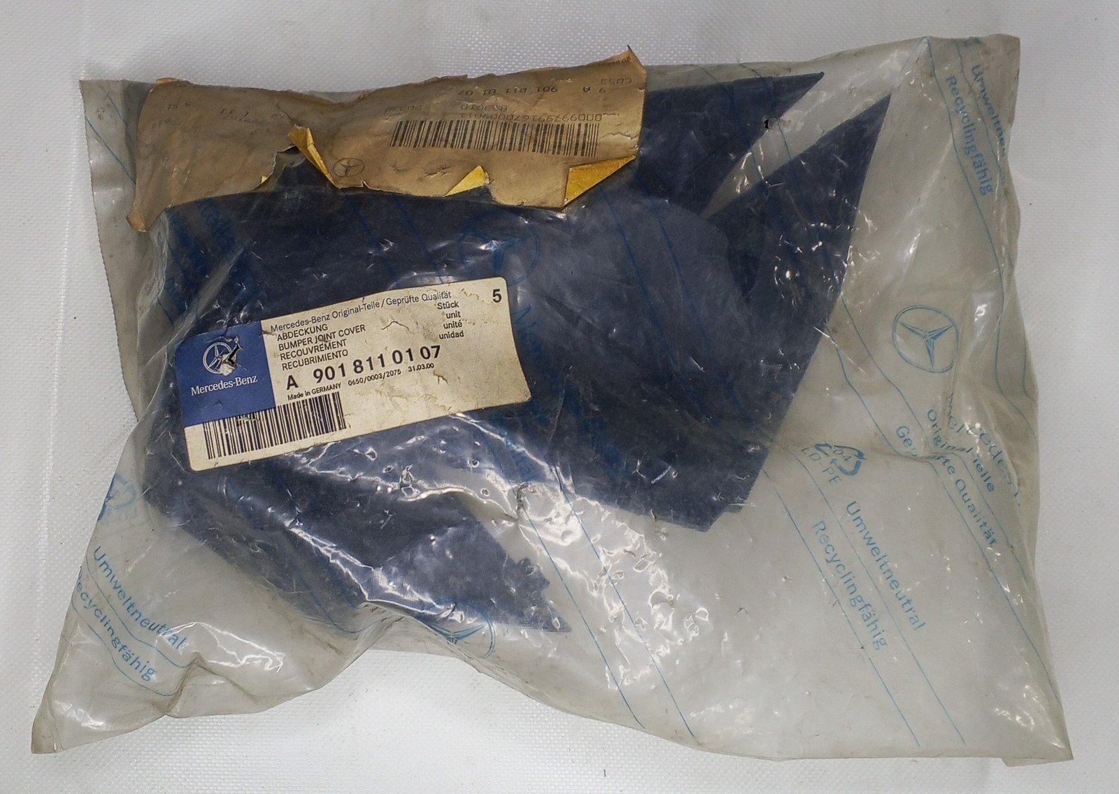 A 901 811 01 07 Mercedes Bumper Joint Cover Genuine OEM