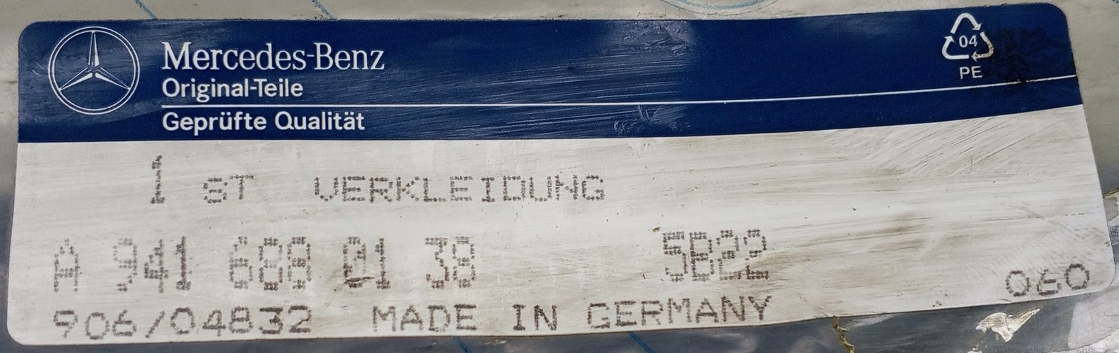 A 941 688 01 38 Mercedes Interior Trim Panel Genuine OEM - Image 5