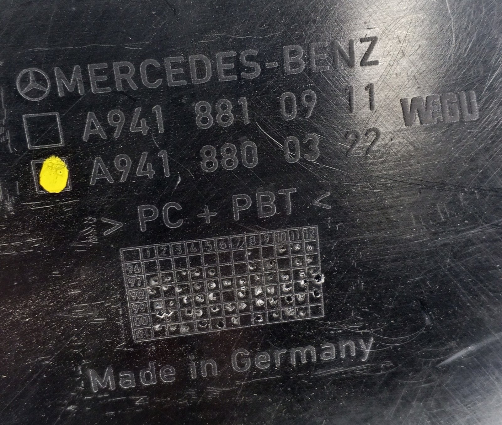 A 941 880 03 22 Mercedes Splash Guard Genuine OEM - Image 3