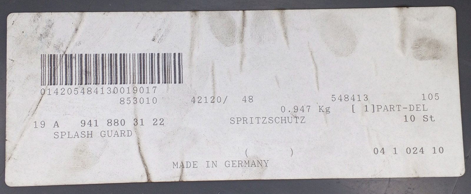 A 941 880 31 22 Mercedes Splash Guard Genuine OEM - Image 4