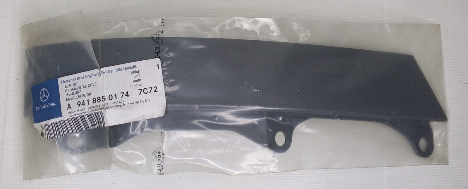 A 941 885 01 74 Mercedes Ornamental Cover Genuine OEM