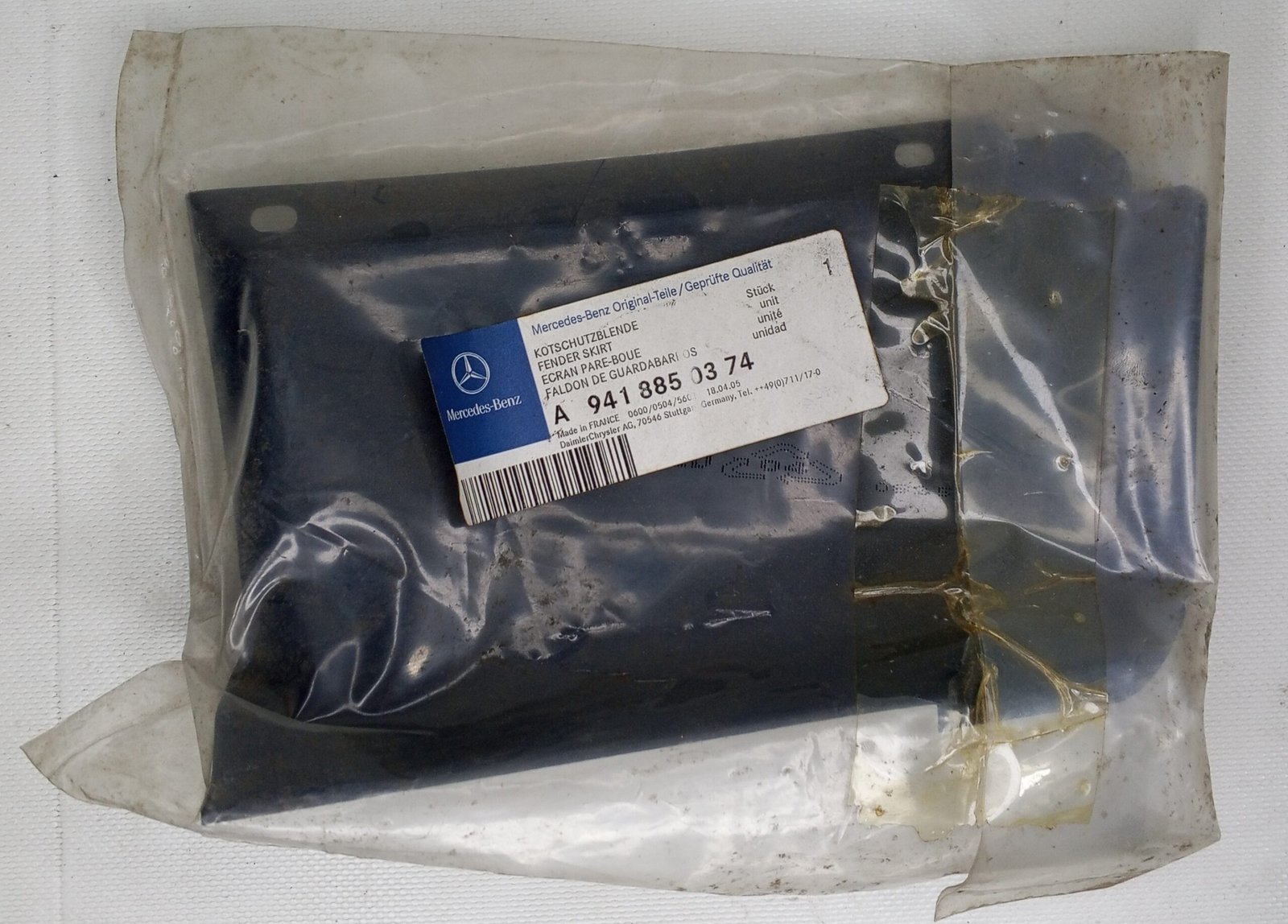 A 941 885 03 74 Mercedes Fender Skirt Genuine OEM