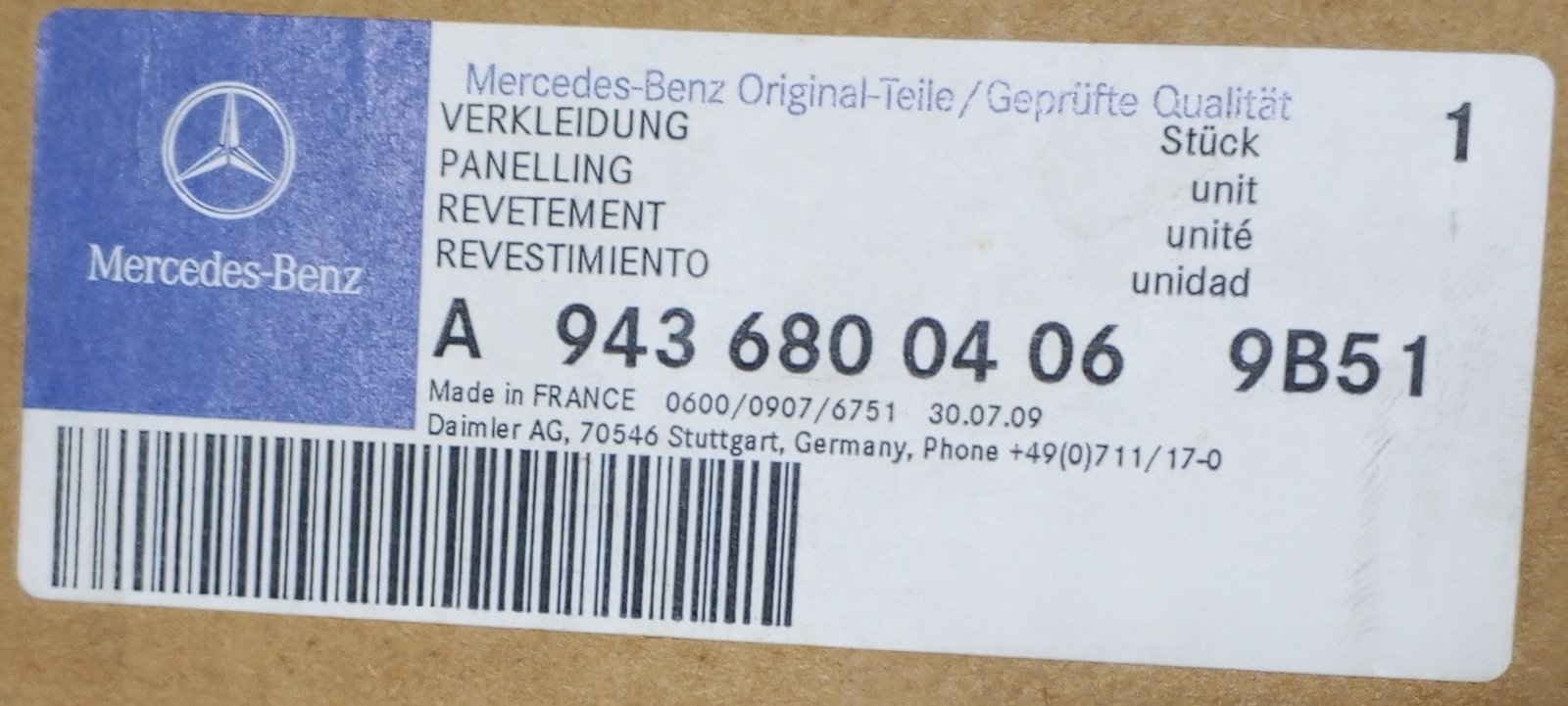 A9436800406 Mercedes Interior Panelling Genuine OEM - Image 5