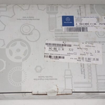 A 943 880 11 36 Mercedes Baffle Plate Genuine OEM