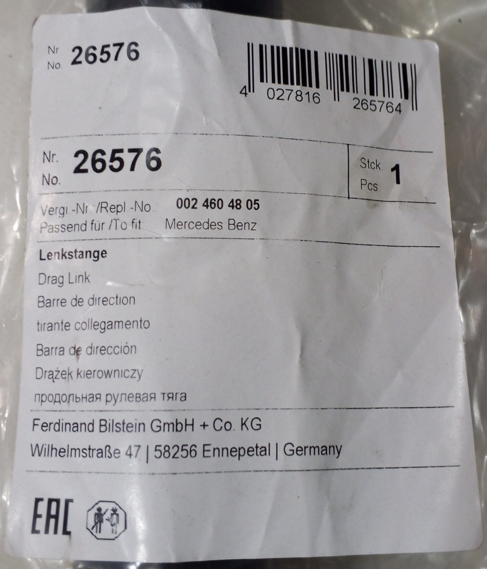 26576 Febi Lenkstange Drag Link From Mercedes - Image 3