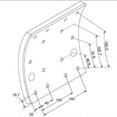 WVA19342 TVS Brake Lining, Drum Brake From IVECO