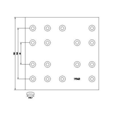 WVA19343 TVS Brake Lining, Drum Brake From IVECO
