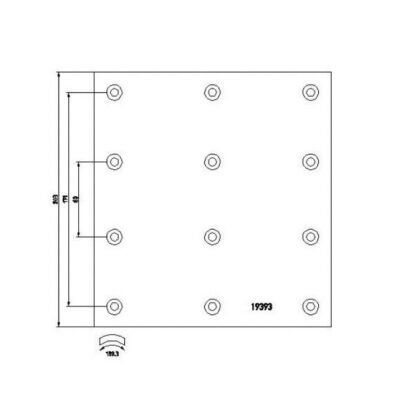 19393 TVS Brake Lining, Drum Brake From SCANIA