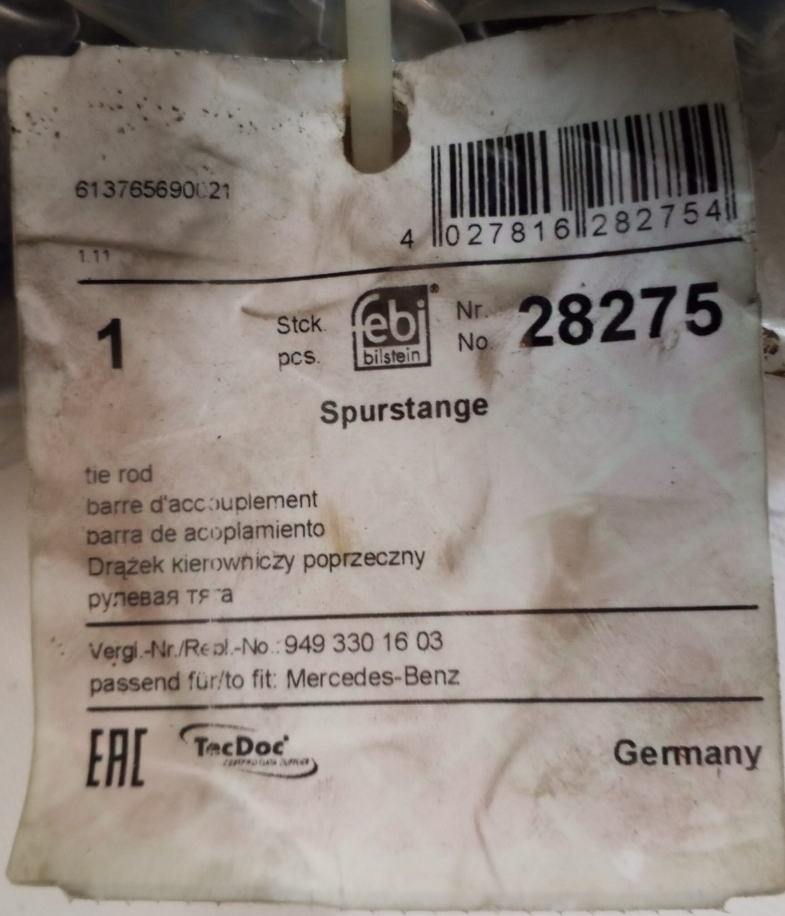 28275 Febi Lenkstange Drag Link From Mercedes - Image 3