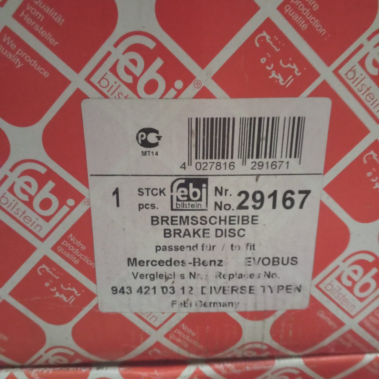 29167 FEBI Bilstein Brake Disc From MERCEDES - Image 2