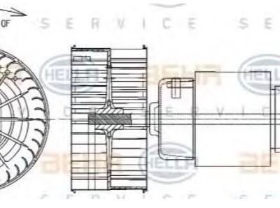 8EW351043-381 HELLA INTERIOR BLOWER FROM MERCEDES