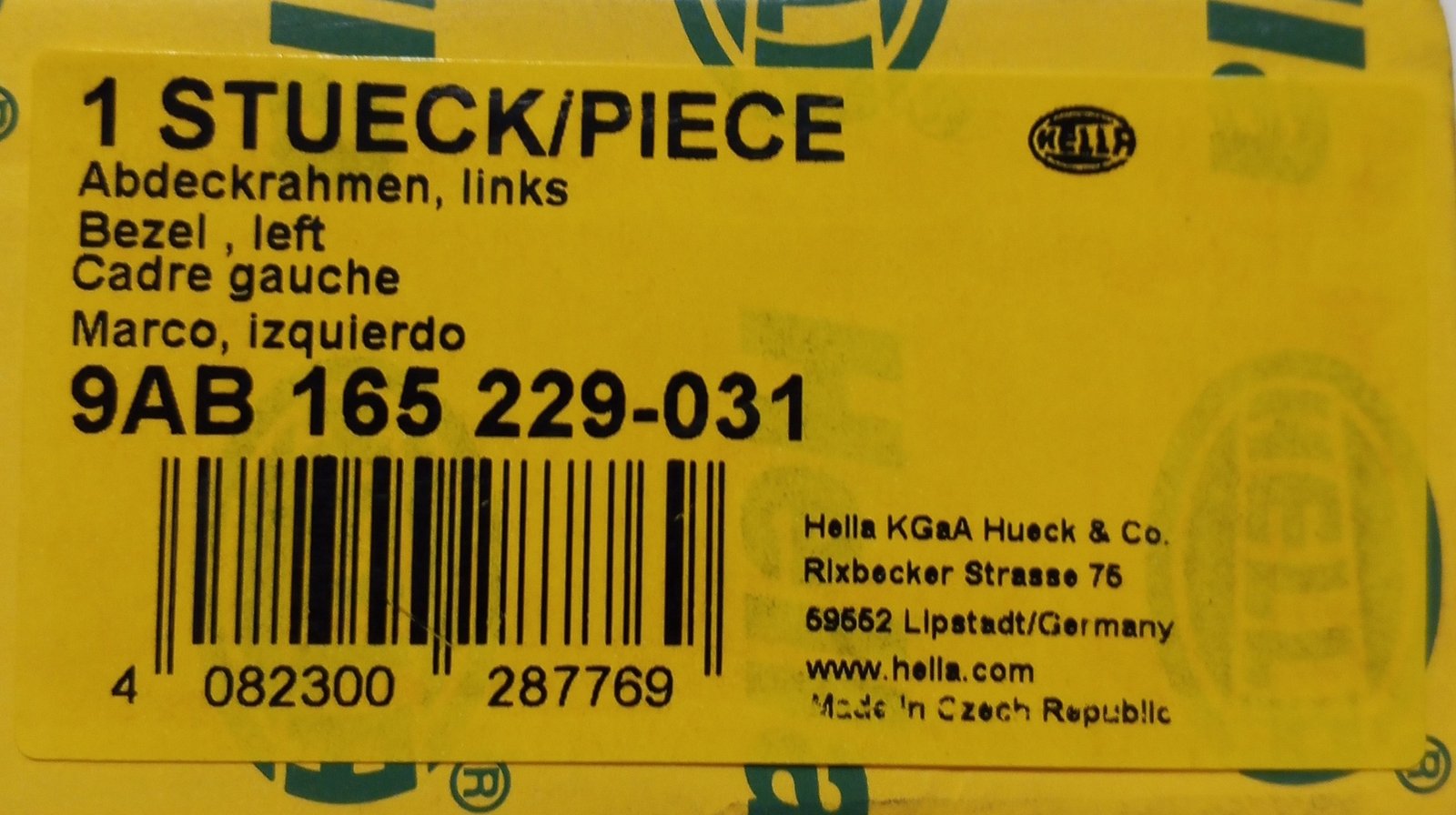 9AB165229-031 HELLA FRAME, HEADLIGHT FROM MERCEDES - Image 3