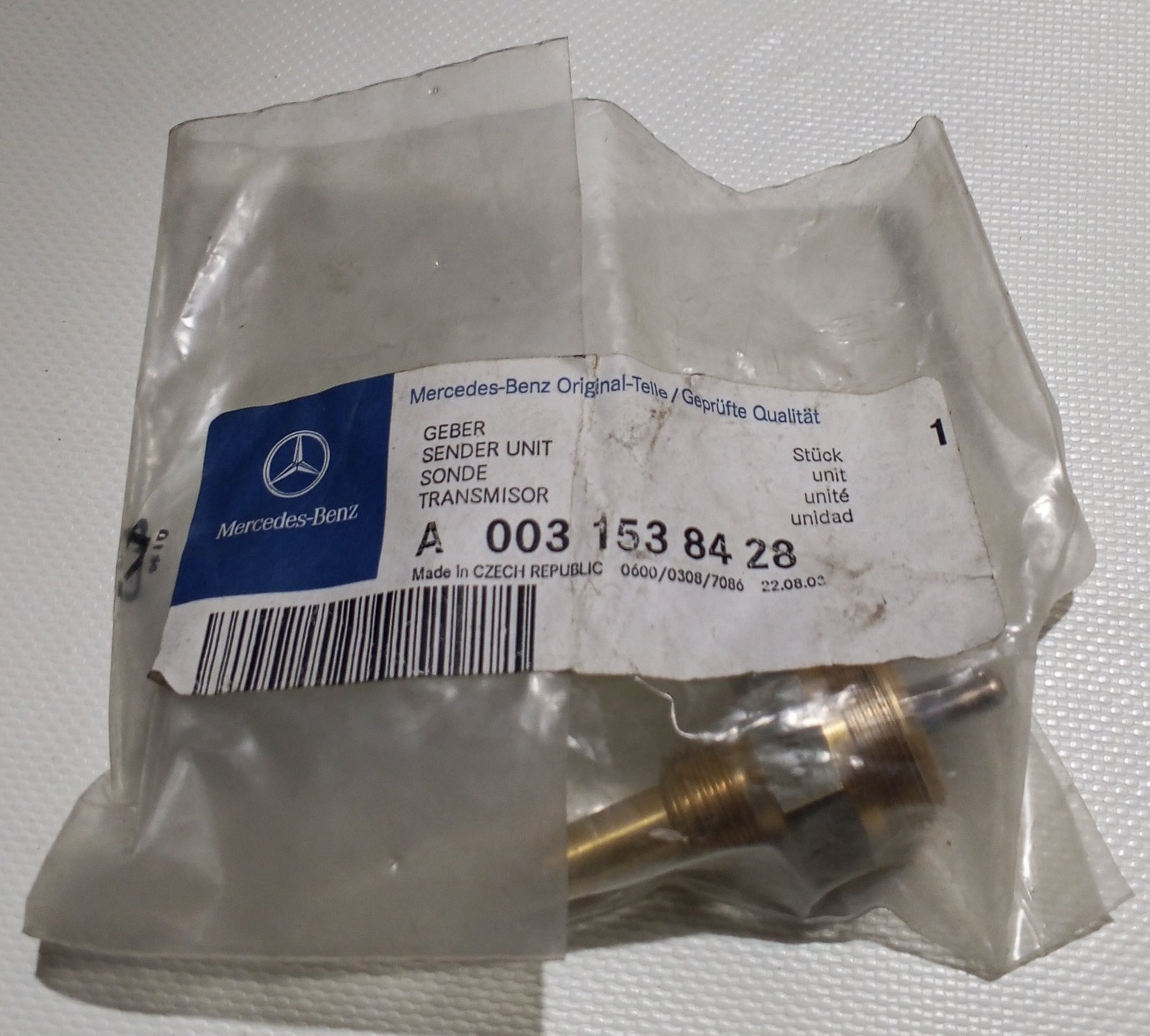A0031538428 MERCEDES-BENZ TEMPERATURE SWITCH, RADIATOR FAN - Image 2