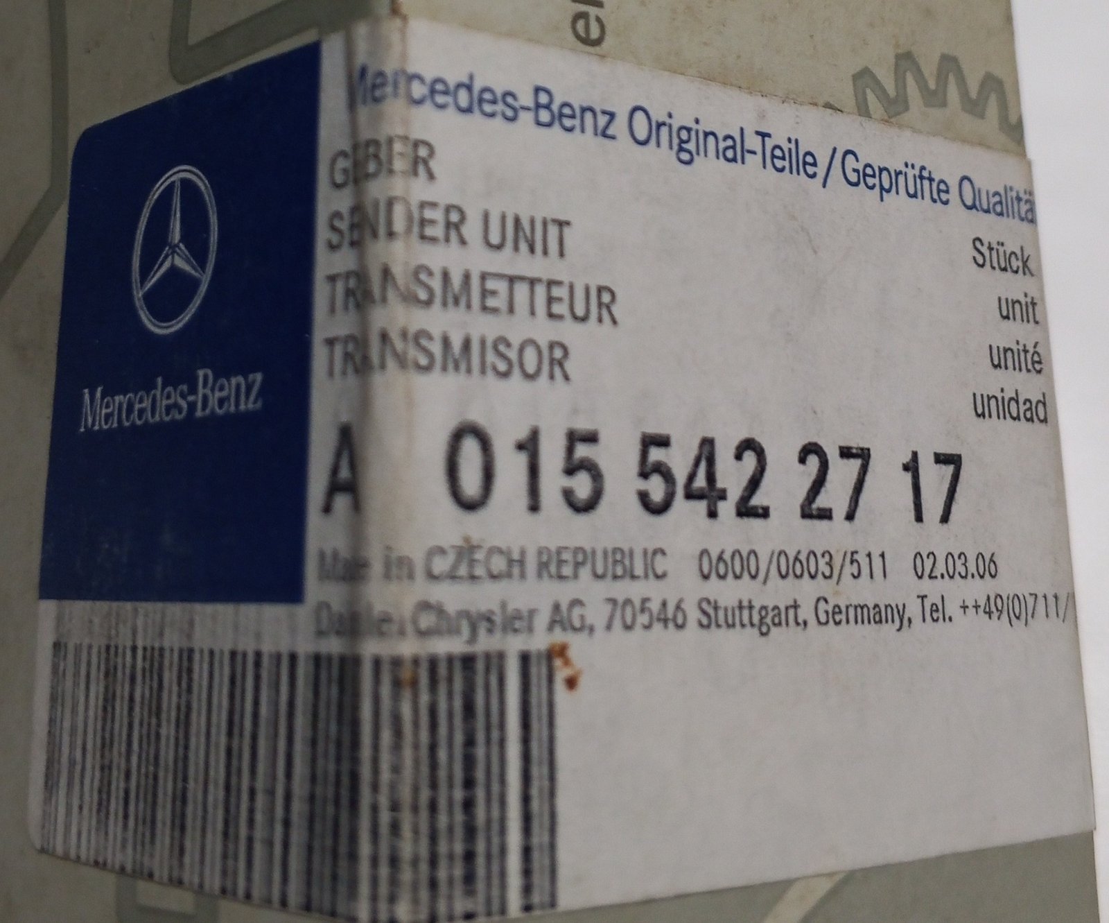 A0155422717 MERCEDES-BENZ SENSOR FROM MERCEDES - Image 3