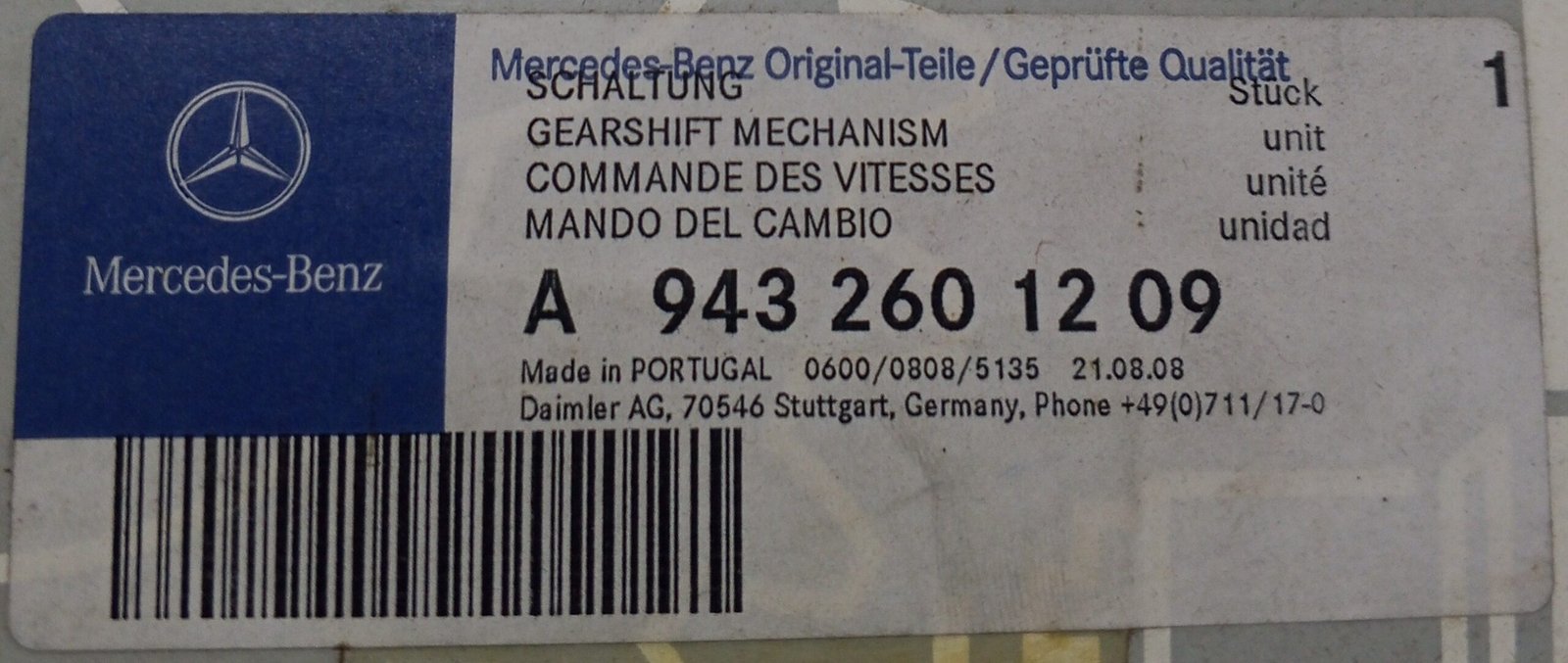 A9432601209 MERCEDES-BENZ GEAR LEVER KNOB - Image 3