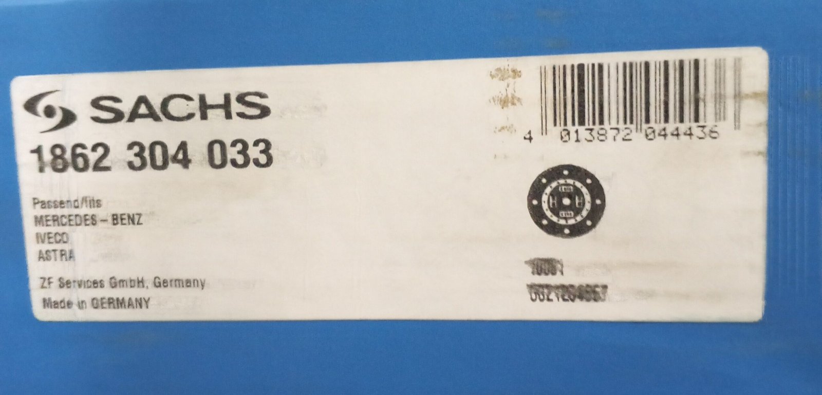 1862 304 033 SACHS CLUTCH DISC - Image 2
