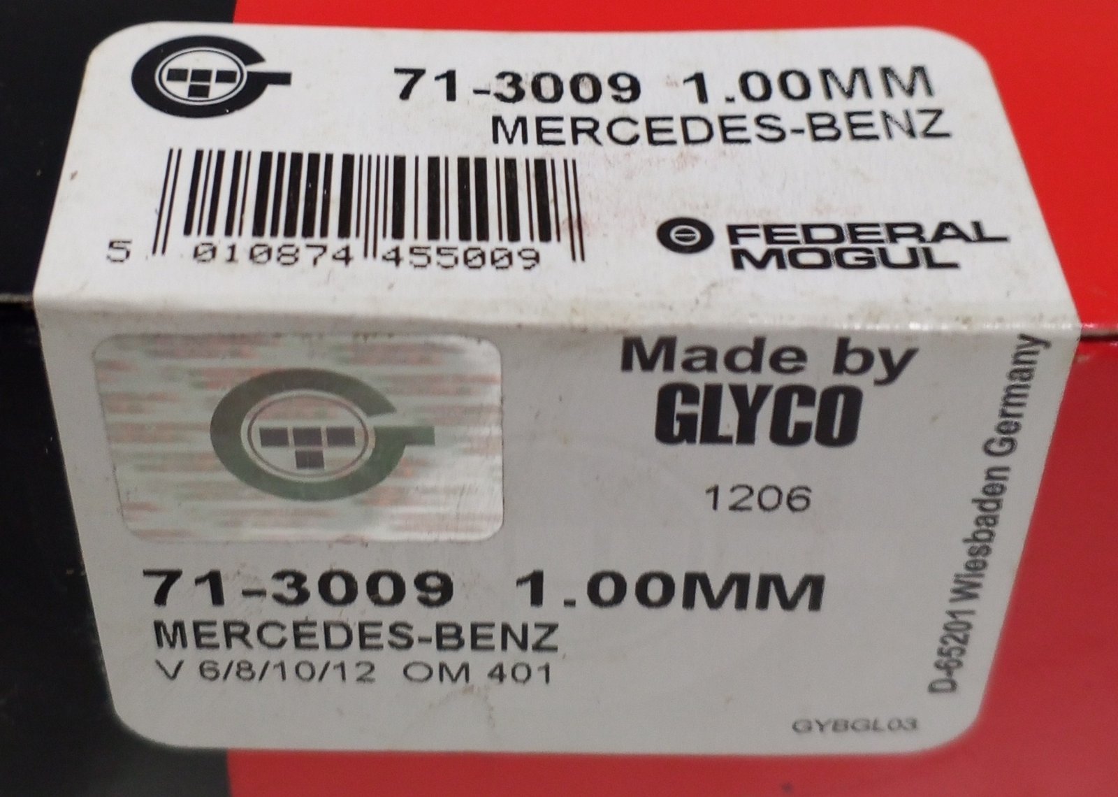 71-3009 1.00MM GLYCO CONNECTING ROD BEARING SHELL - Image 3
