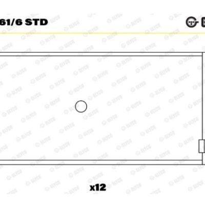 71-3561/6 STD GLYCO CONNECTING ROD BEARING SHELL