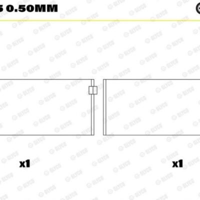71-3835 0.50MM GLYCO CONNECTING ROD BEARING SHELL