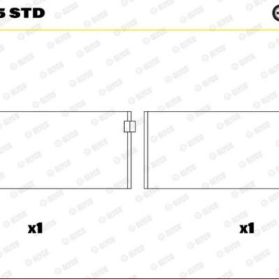 71-3835 STD GLYCO CONNECTING ROD BEARING SHELL