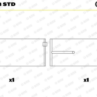 71-3868 STD GLYCO CONNECTING ROD BEARING SHELL