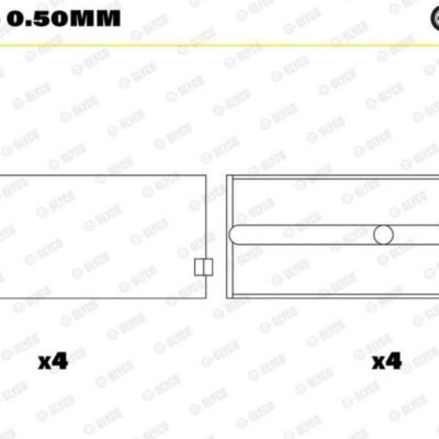 H063/4 0.50MM GLYCO CRANKSHAFT BEARING SHELL