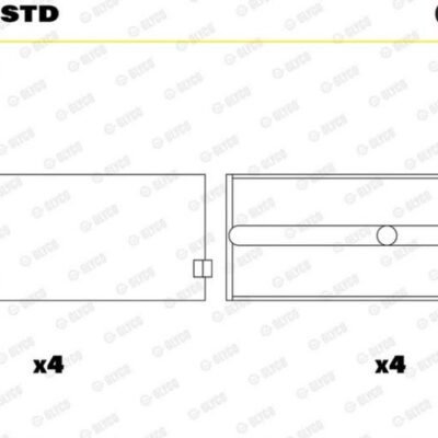 H063/4 STD GLYCO CRANKSHAFT BEARING SHELL