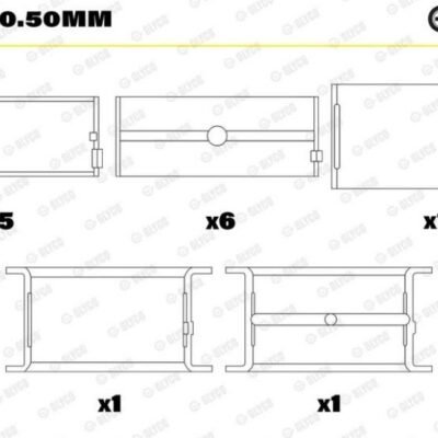 H818/7 0.50MM GLYCO CRANKSHAFT BEARING SHELL