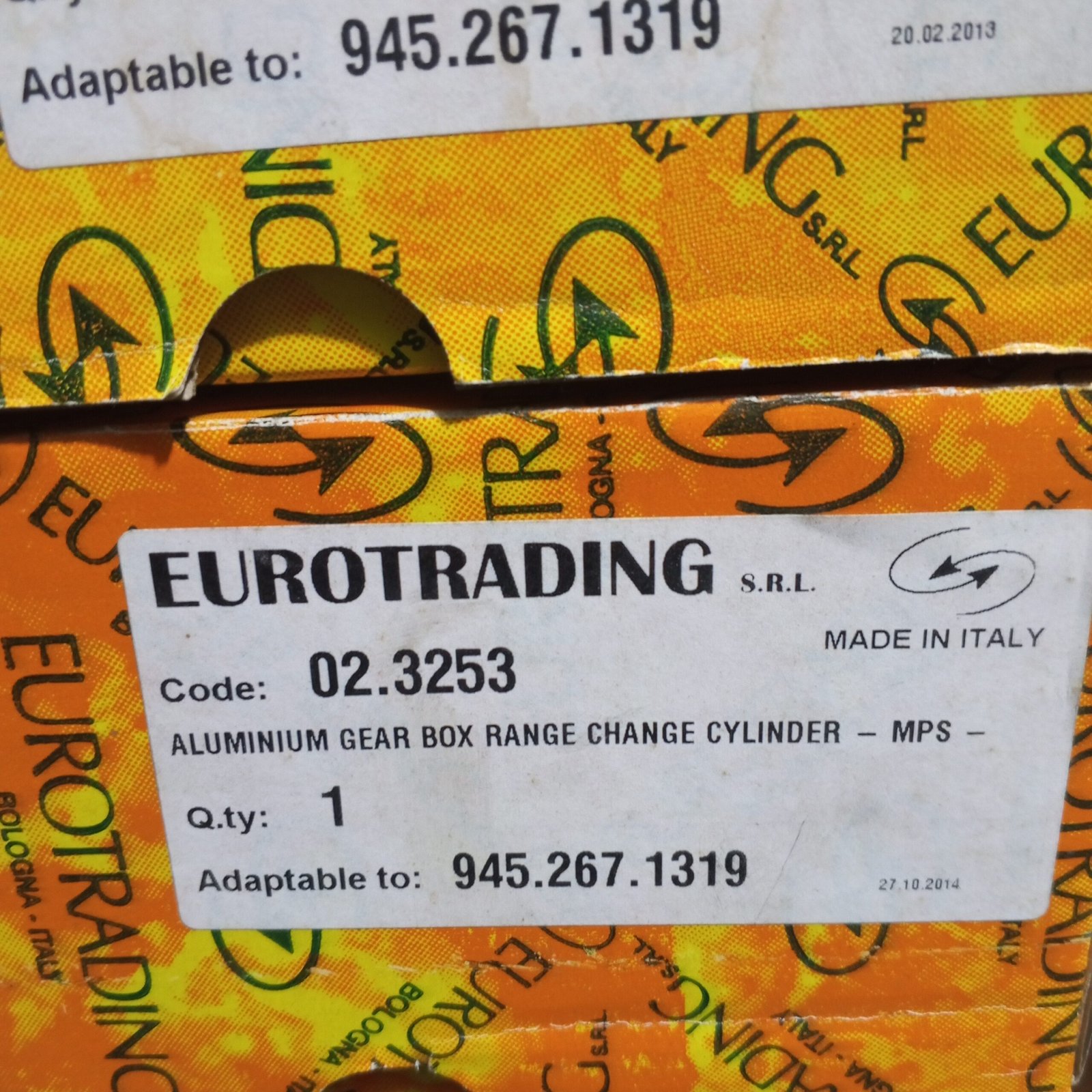 02.3253 EUROTRADING ALUMINIUM GEAR BOX RANGE CHANCE CYLINDER - Image 2
