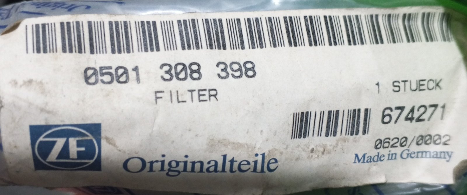 0501 308 398 ZF TRANSMISSIONS OIL FILTER - Image 2