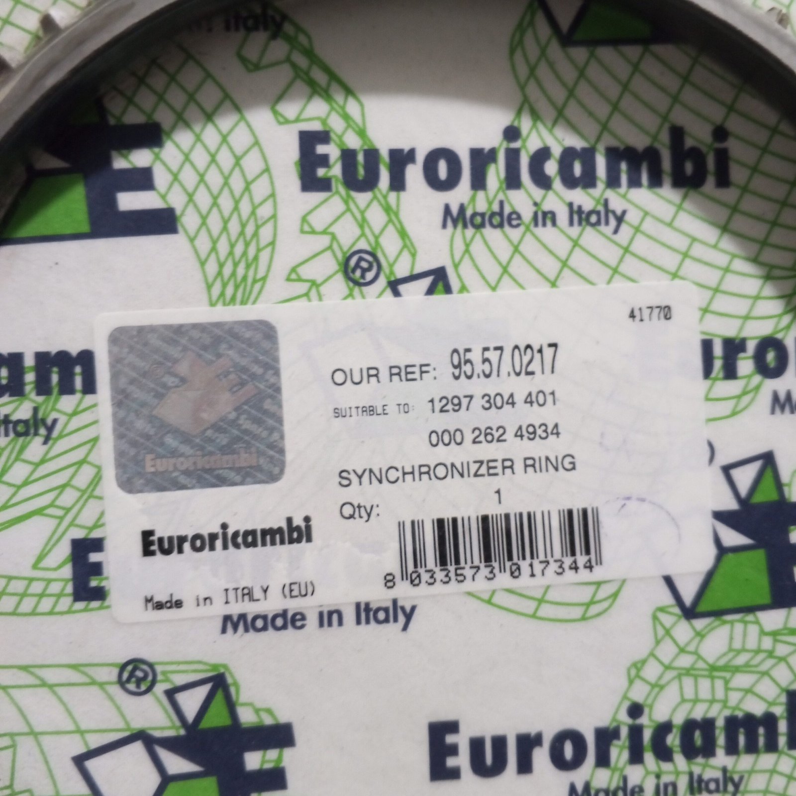 95.57.0217 EURORICAMBI SYNCHRONIZER RING /MO - Image 2