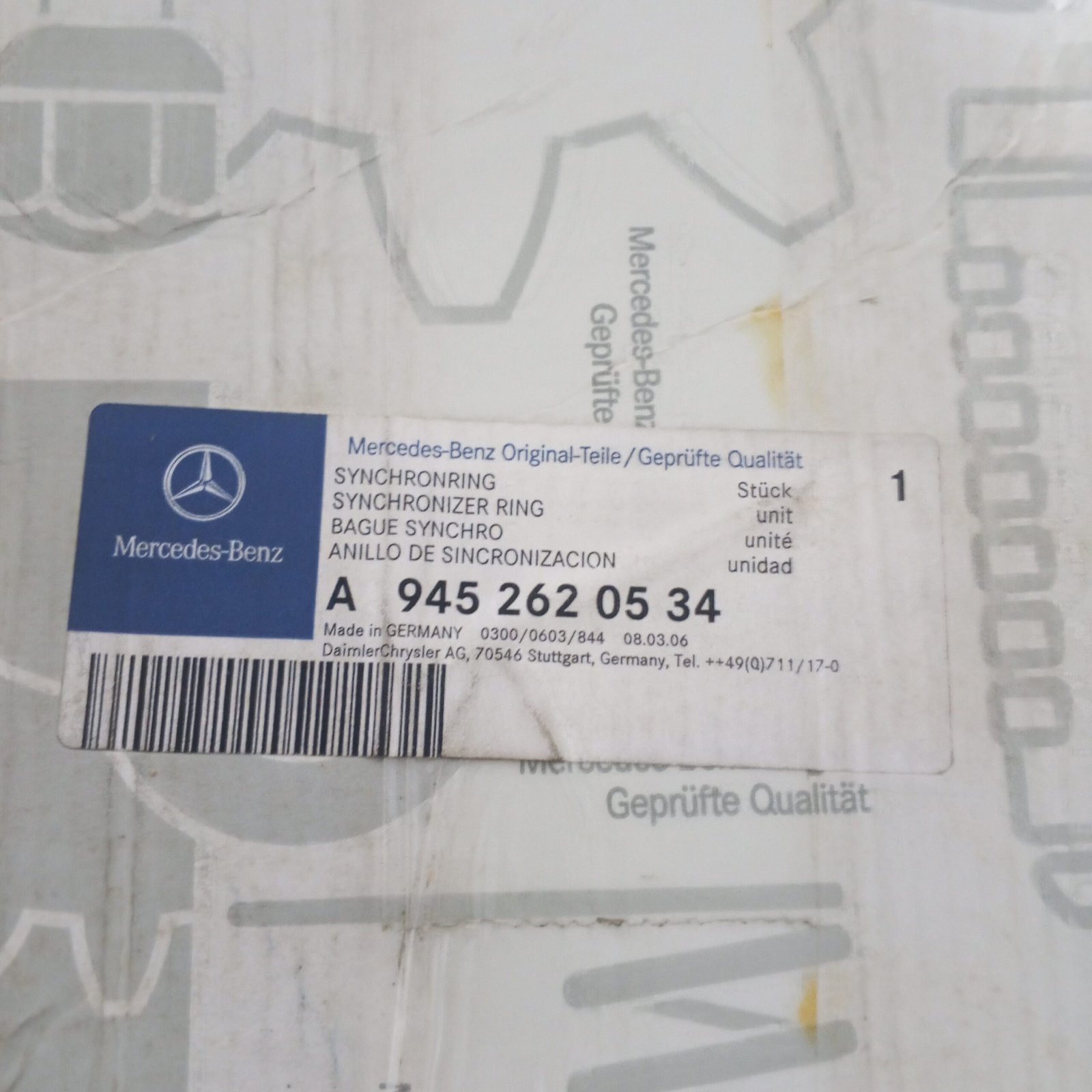 A9452620534 MERCEDES-BENZ SYNCHRONIZER RING - Image 2